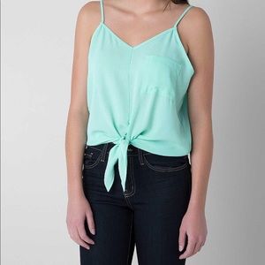 BKE Red Chiffon Tank